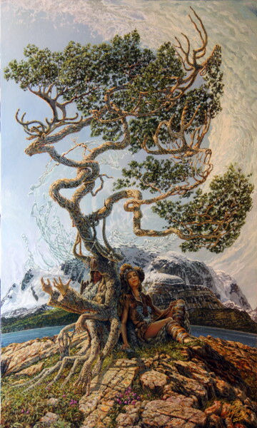 Painting titled "Tree of dreams 2013…" by Georgii Ineshin (Georgy Ineshin Gotcha), Original Artwork, Oil