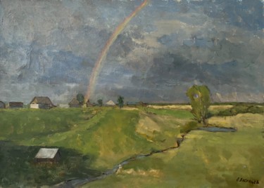 Peinture intitulée "Rainbow" par Oleg Vasiliev, Œuvre d'art originale, Huile