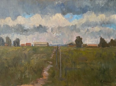 Painting titled "Clouds" by Oleg Vasiliev, Original Artwork, Oil