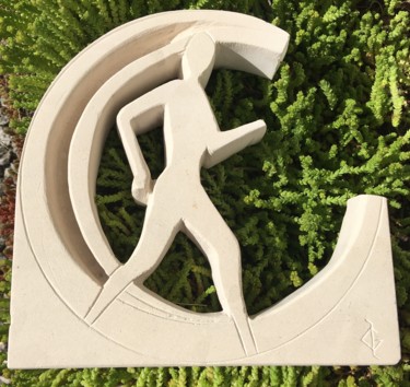 Skulptur mit dem Titel "marathonien" von Gepsy, Original-Kunstwerk, Stein