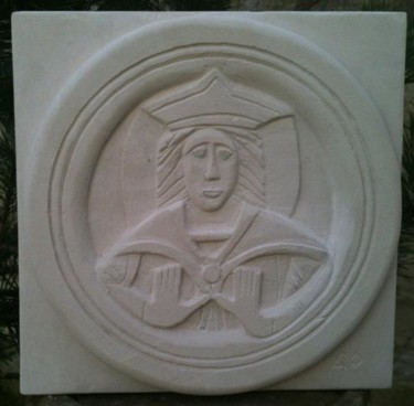 Sculpture titled "Bas relief St Jacqu…" by Gepsy, Original Artwork, Stone