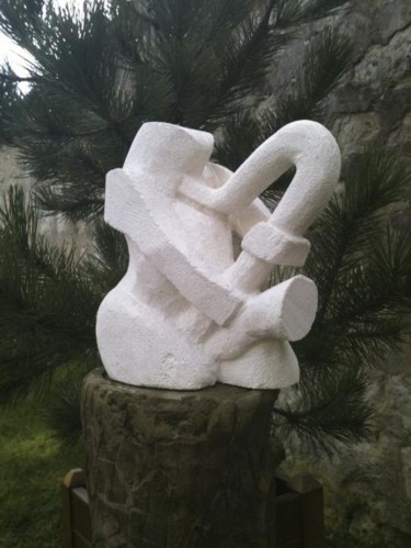 Sculpture titled "Saxophoniste" by Gepsy, Original Artwork, Stone