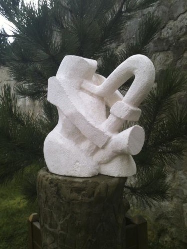 Saxophoniste Sculpture intitulée "Saxophoniste" par Gepsy, Œuvre d'art originale, Pierre