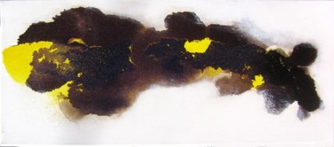 Peinture intitulée "Sans titre au goudr…" par Geral, Œuvre d'art originale