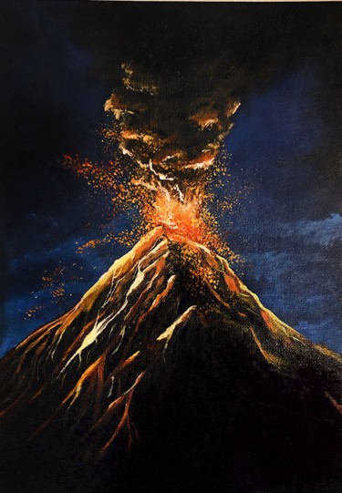 "Vulcão" başlıklı Tablo Llum tarafından, Orijinal sanat, Akrilik