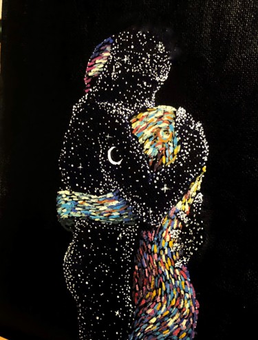 Pintura titulada "🌙 and ☀️" por Llum, Obra de arte original, Acrílico