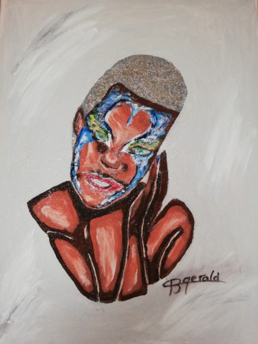 Painting titled "African Beauty" by Gerald Berger-Champion, Original Artwork, Acrylic