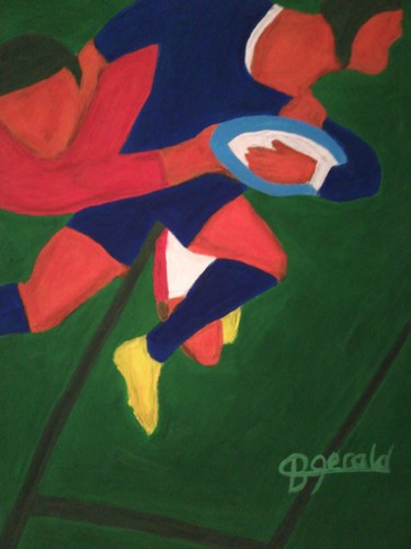 Painting titled "Rugby Six Nations" by Gerald Berger-Champion, Original Artwork, Acrylic