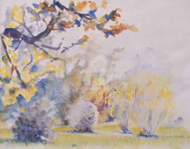 Peinture intitulée "printemps" par Gérald Janowski, Œuvre d'art originale, Aquarelle