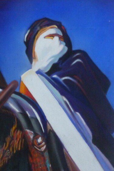 Painting titled "TOUAREG" by Gérald Sorel, Original Artwork, Pastel Mounted on Cardboard