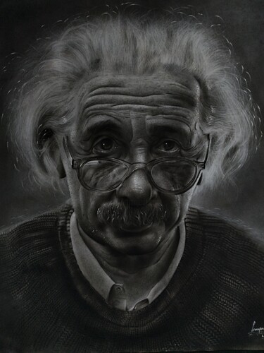 Desenho intitulada "Portrait of Albert…" por Gerald Udoinyang, Obras de arte originais, Carvão