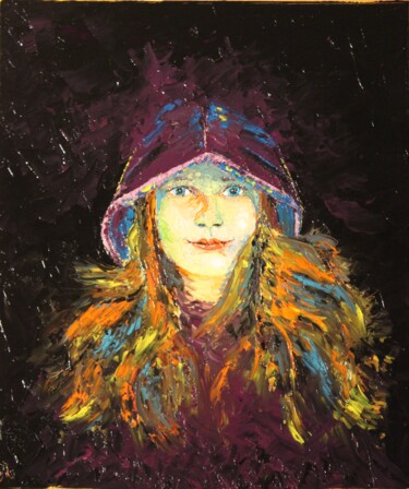 Peinture intitulée "la demoiselle" par Géraldine Mazoyer, Œuvre d'art originale