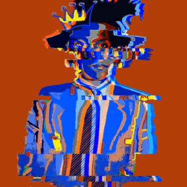 Digitale Kunst mit dem Titel "Basquiat" von Geraldine Ragon, Original-Kunstwerk, Digitale Malerei