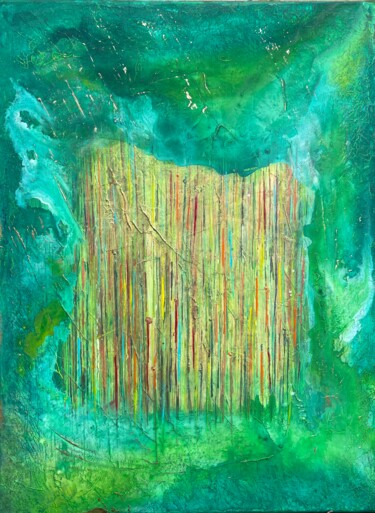 Peinture intitulée "La forêt enchantée" par Geraldine Revillard, Œuvre d'art originale, Acrylique Monté sur Châssis en bois