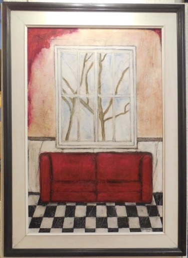 Painting titled "New sofa" by Géraldine Rey-Deschamps, Original Artwork