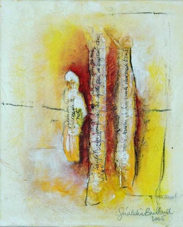 Peinture intitulée "sur tes traces" par Géraldine Entiope, Œuvre d'art originale