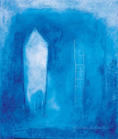 Peinture intitulée "le départ" par Géraldine Entiope, Œuvre d'art originale