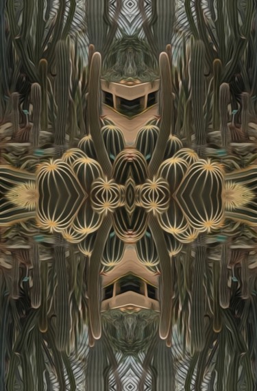 Digitale Kunst mit dem Titel "Cactus" von Géraldine Frainais, Original-Kunstwerk, Fotomontage