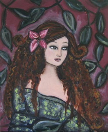 Elle regarde avec amour 50x60 cm ©2009 par Géraldine Hary
