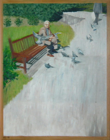 Malerei mit dem Titel "Park Life" von Gerald Shepherd F.F.P.S., Original-Kunstwerk, Öl