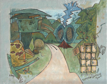 Peinture intitulée "30-06-97 Condensati…" par Gerald Shepherd F.F.P.S., Œuvre d'art originale, Huile