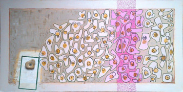 Peinture intitulée "Pebble Elaboration" par Gerald Shepherd F.F.P.S., Œuvre d'art originale, Acrylique