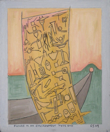 Peinture intitulée "Figure In A Environ…" par Gerald Shepherd F.F.P.S., Œuvre d'art originale, Huile