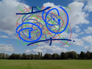 Arts numériques intitulée "Sky Painting" par Gerald Shepherd F.F.P.S., Œuvre d'art originale, Peinture numérique