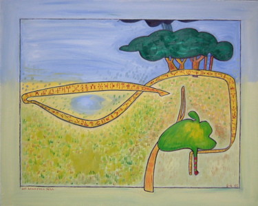 Картина под названием "Up Windmill Hill" - Gerald Shepherd F.F.P.S., Подлинное произведение искусства, Масло