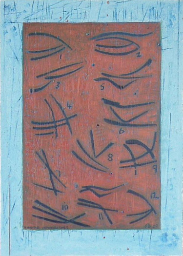 Peinture intitulée "Linear Aphorisms" par Gerald Shepherd F.F.P.S., Œuvre d'art originale, Huile