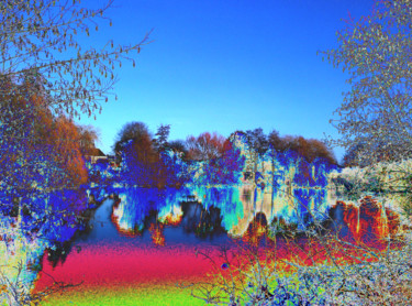 Photographie intitulée "Lake Of Colours" par Gerald Shepherd F.F.P.S., Œuvre d'art originale, Photographie numérique