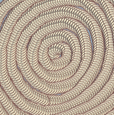 Digital Arts titled "Sort Of Spiral" by Gerald Shepherd F.F.P.S., Original Artwork, Digital Painting