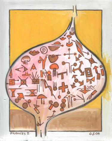 Картина под названием "Frances One" - Gerald Shepherd F.F.P.S., Подлинное произведение искусства, Масло