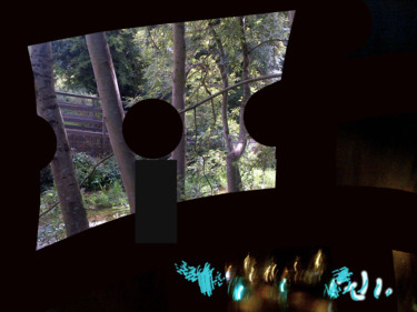 Digitale Kunst mit dem Titel "Window Onto The Wood" von Gerald Shepherd F.F.P.S., Original-Kunstwerk, Digitale Malerei