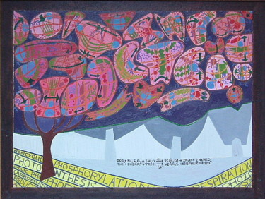 Картина под названием "The Cherry Tree" - Gerald Shepherd F.F.P.S., Подлинное произведение искусства, Масло
