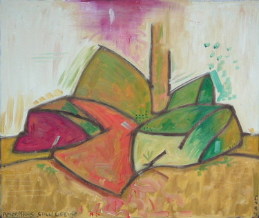 Painting titled "Amorphous Still Lif…" by Gerald Shepherd F.F.P.S., Original Artwork, Oil