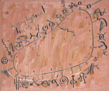 Картина под названием "Metaphysical Lines" - Gerald Shepherd F.F.P.S., Подлинное произведение искусства, Масло