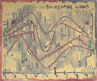 Malerei mit dem Titel "Philosophic Lines" von Gerald Shepherd F.F.P.S., Original-Kunstwerk, Öl