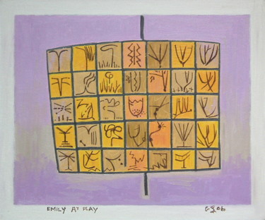 Картина под названием "Emily At Play Two" - Gerald Shepherd F.F.P.S., Подлинное произведение искусства, Масло