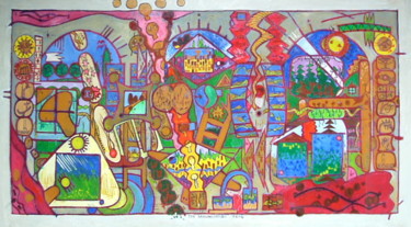 Peinture intitulée "The Annunciation" par Gerald Shepherd F.F.P.S., Œuvre d'art originale, Acrylique