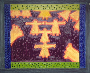 Ζωγραφική με τίτλο "Multiple Acension" από Gerald Shepherd F.F.P.S., Αυθεντικά έργα τέχνης, Ακουαρέλα