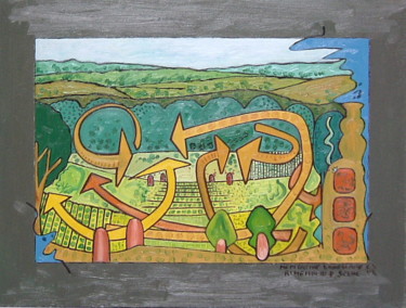 Malerei mit dem Titel "Meditative Landscap…" von Gerald Shepherd F.F.P.S., Original-Kunstwerk, Öl