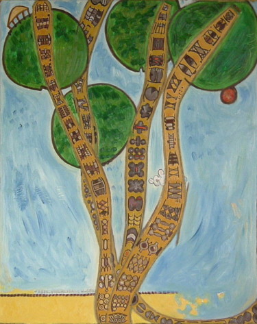 Peinture intitulée "Trees Visualisation" par Gerald Shepherd F.F.P.S., Œuvre d'art originale, Huile