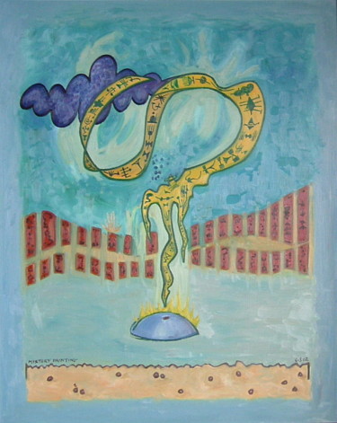 Peinture intitulée "Mystery Painting 01" par Gerald Shepherd F.F.P.S., Œuvre d'art originale, Huile
