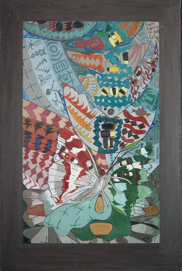 Malerei mit dem Titel "Purple Emperor On A…" von Gerald Shepherd F.F.P.S., Original-Kunstwerk, Öl