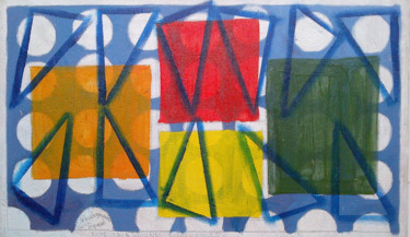 Painting titled "Four Backgrounds Su…" by Gerald Shepherd F.F.P.S., Original Artwork, Acrylic