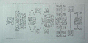 Dessin intitulée "Transmutations 1" par Gerald Shepherd F.F.P.S., Œuvre d'art originale, Crayon