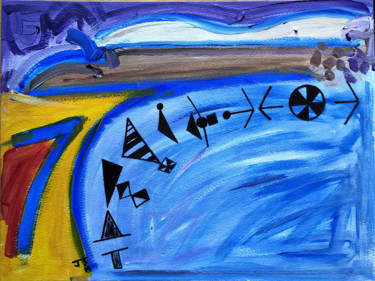 Картина под названием "The Time And Tide T…" - Gerald Shepherd F.F.P.S., Подлинное произведение искусства, Акрил