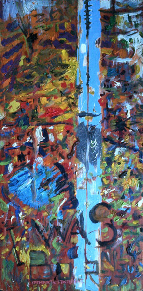 Painting titled "Cathartic Statement…" by Gerald Shepherd F.F.P.S., Original Artwork, Oil