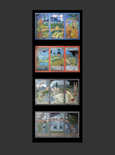 Digital Arts με τίτλο "Windows" από Gerald Shepherd F.F.P.S., Αυθεντικά έργα τέχνης, Ψηφιακή ζωγραφική